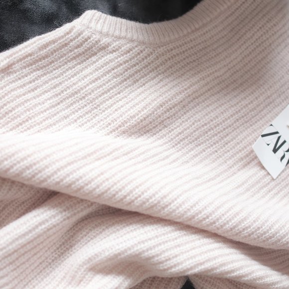 NWT OVERSIZED KNIT WOOL CONTENT DUSTY PINK BEIGE VEST. - Picture 8 of 13